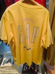 Gap Unisex Logo Print Loose Fit T-Shirt, Yellow