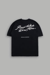 Roses While We're Here "Premium" Oversized Tee in Black