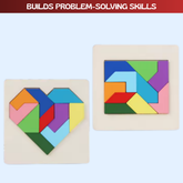 TibaToesâ„¢ Montessori Wooden Tangram Puzzle
