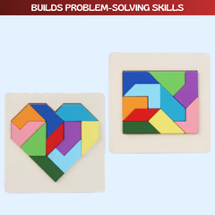 TibaToes™ Montessori Wooden Tangram Puzzle