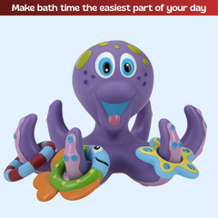 TibaToes™ Montessori Octopus Ring Toss Bathroom Toy