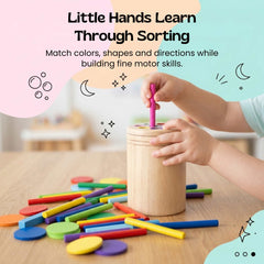 TibaToes Montessori Multi-Skill Sorting Cylinder