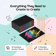 TibaToes™ RainbowReveal Scratch Art Set