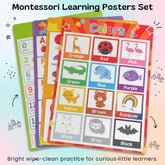 TibaToes™ Montessori Learning Posters: 20-Piece Educational Wall Chart Set for Toddlers & Preschoolers