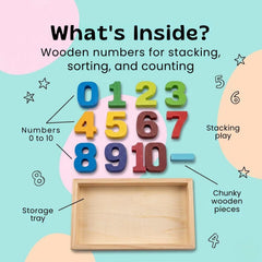 TibaToes™ NumberNest Wooden Counting Blocks