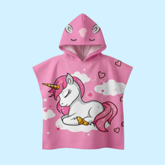 TibaToes™ Kids Hooded Beach Poncho Towel (3-8 years)