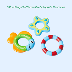 TibaToes™ Montessori Octopus Ring Toss Bathroom Toy