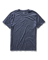 The Merino Tee in Heather Navy