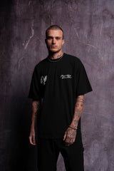 Roses While We're Here "Premium" Oversized Tee in Black