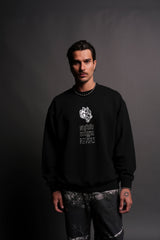 Breath Of Wolves London Crewneck in Black