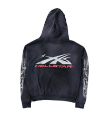 Hellstar Airbrushed Skull Hoodie Black