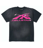 Hellstar Sport Logo Gel Tee Black/Pink