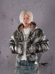 THEWET Yang and Su's 2025AW Winter Street Shaped Jacket with Thick Velvet and Mountain Carving Coat