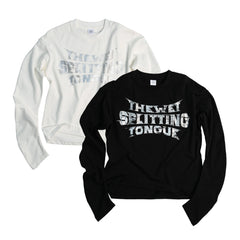 THEWET 2026 American Street Letter Hot Silver Logo Curved Knife Long Sleeve Daily Casual Interior Long Tee