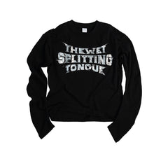 THEWET 2026 American Street Letter Hot Silver Logo Curved Knife Long Sleeve Daily Casual Interior Long Tee