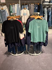 Cheng Yi endorses Gap men's and women's 2026 spring new washed round neck short sleeved T-shirt US version 874467