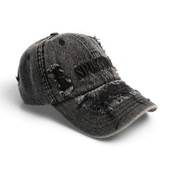 THEWET vintage washed distressed men's and women's versatile American retro curved brimmed hat