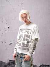 THEWET 2025AW TOPBARRY Same Camo Old Fake Two Loose Printed Casual Long Sleeves Tee