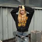 Zhu Zhixin, Zhang Hanrui, Taigexi, same style THEWET street letter old zipper hoodie, hoodie