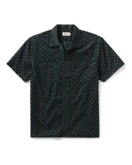The Conrad Shirt in Navy Pigeon Foulard Pincord
