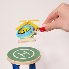 Montessori Crane & Train Magnetic Playset