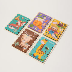 Montessori Double-Sided Puzzles (5 Pack)