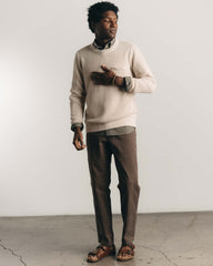 The Crawford Crew Sweater in Marled Natural