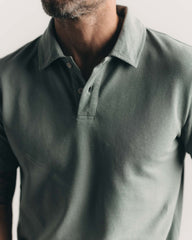 The Cotton Hemp Polo in Surf Green Pique