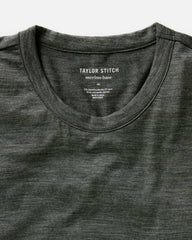 The Merino Tee in Heather Army