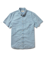 The Short Sleeve Jack in Washed Indigo Oxford