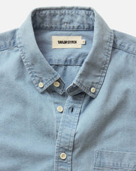 The Short Sleeve Jack in Washed Indigo Oxford
