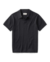 The Valencia Sweater Polo in Heather Coal Rib