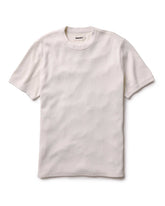 The Organic Cotton Short Sleeve Crew in Vintage White Waffle