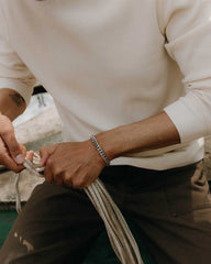 The Organic Cotton Crew in Vintage White Waffle