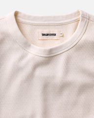 The Organic Cotton Crew in Vintage White Waffle