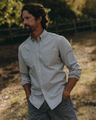 The Jack in Coal Jaspe University Stripe Oxford