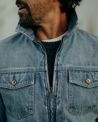 The Roper Jacket in Vintage Wash Organic Selvedge