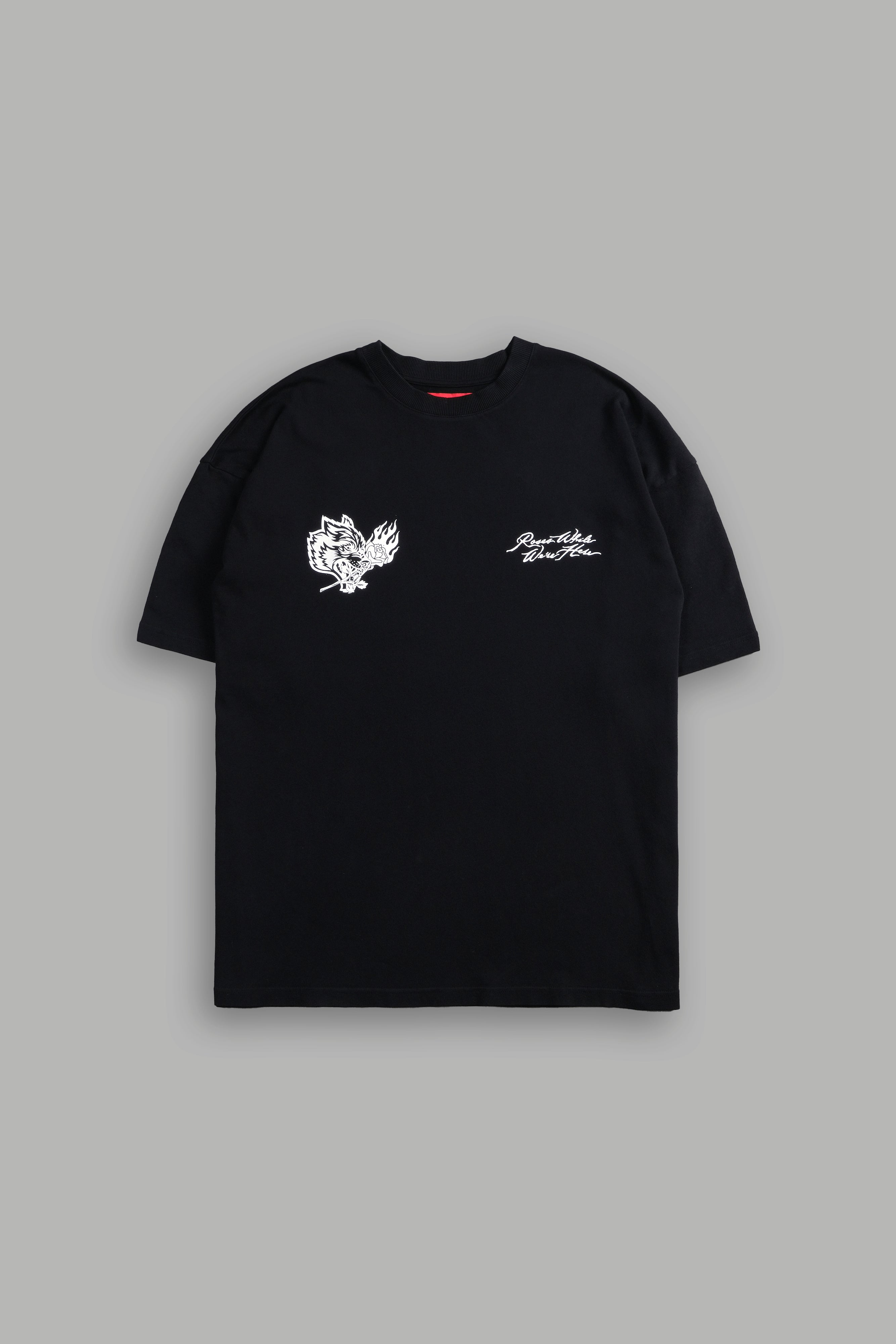 Roses While We're Here "Premium" Oversized Tee in Black