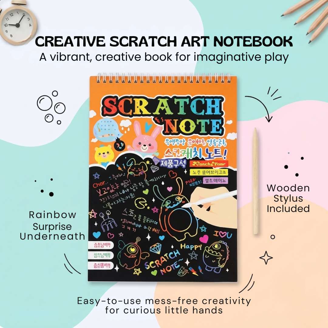 TibaToes™ RainbowReveal Scratch Art Set
