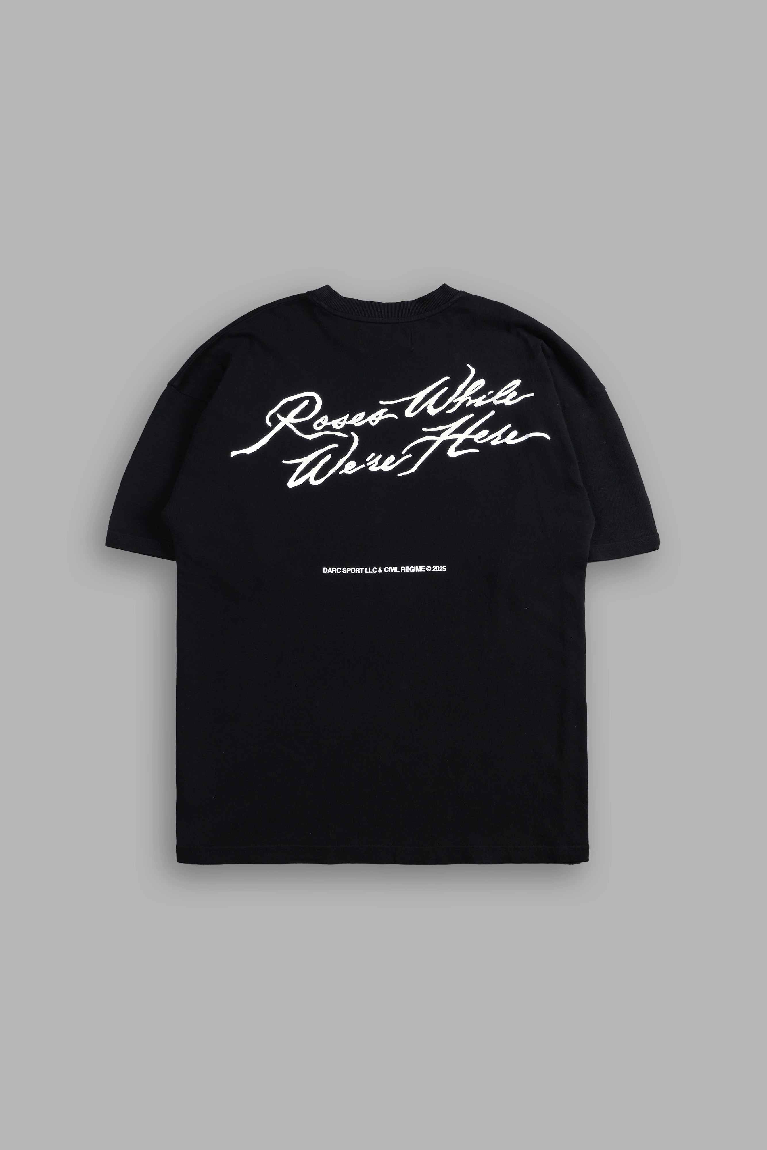 Roses While We're Here "Premium" Oversized Tee in Black