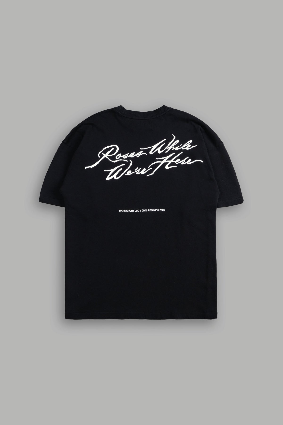 Roses While We're Here "Premium" Oversized Tee in Black
