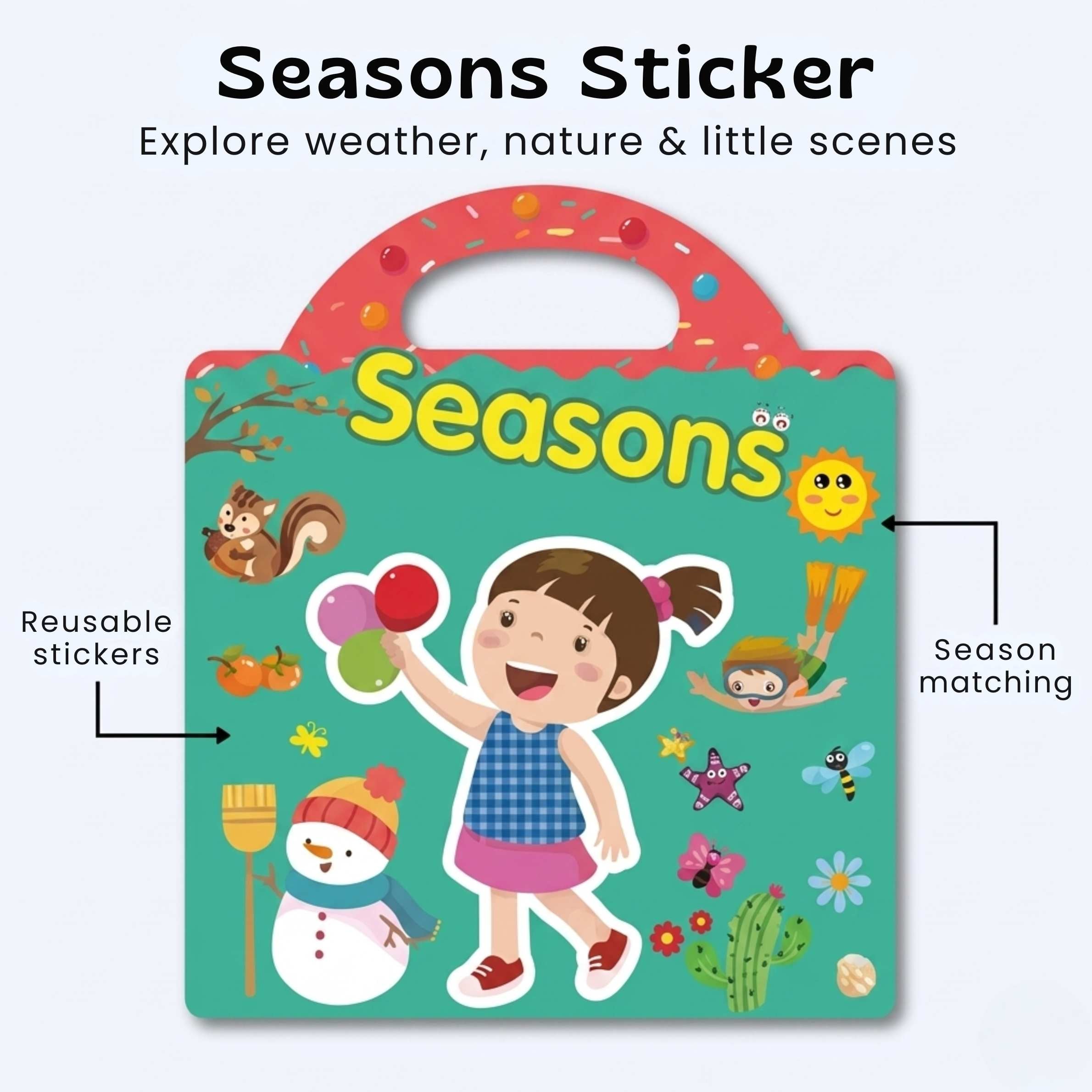 TibaToes™ CarryScene Reusable Sticker Book