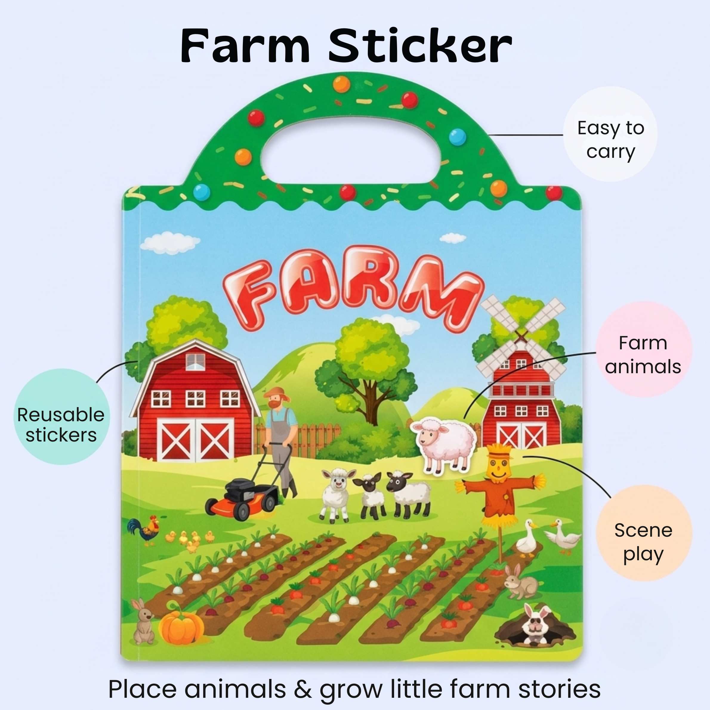 TibaToes™ CarryScene Reusable Sticker Book