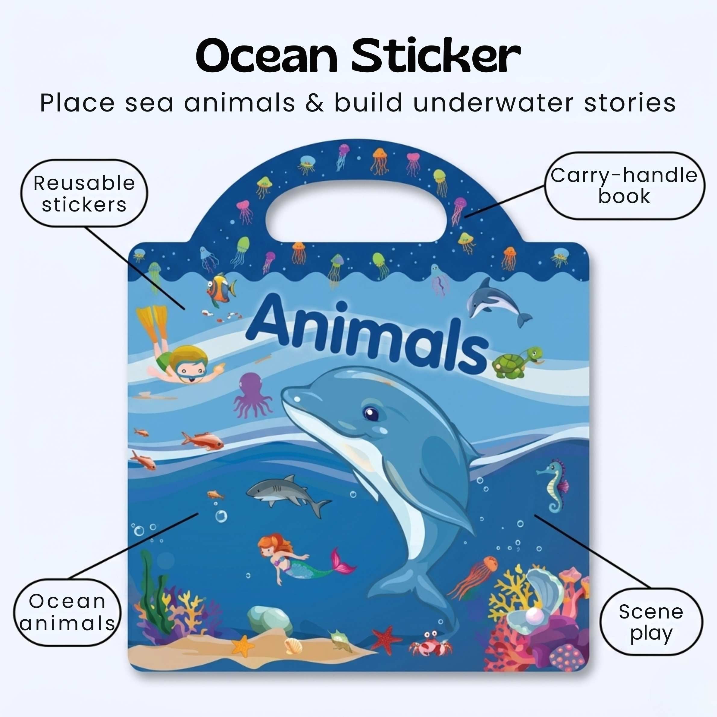 TibaToes™ CarryScene Reusable Sticker Book