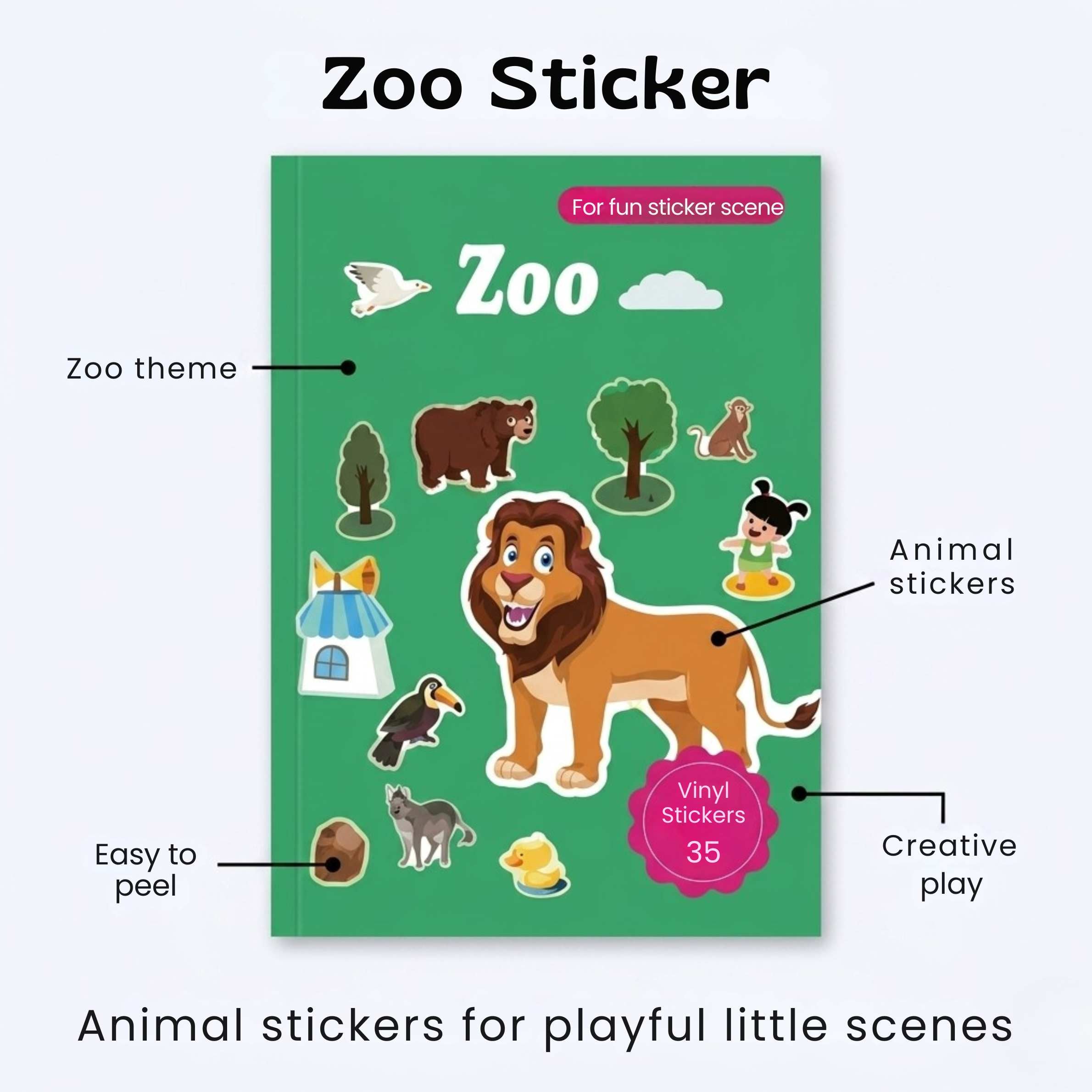 TibaToes™ CarryScene Reusable Sticker Book
