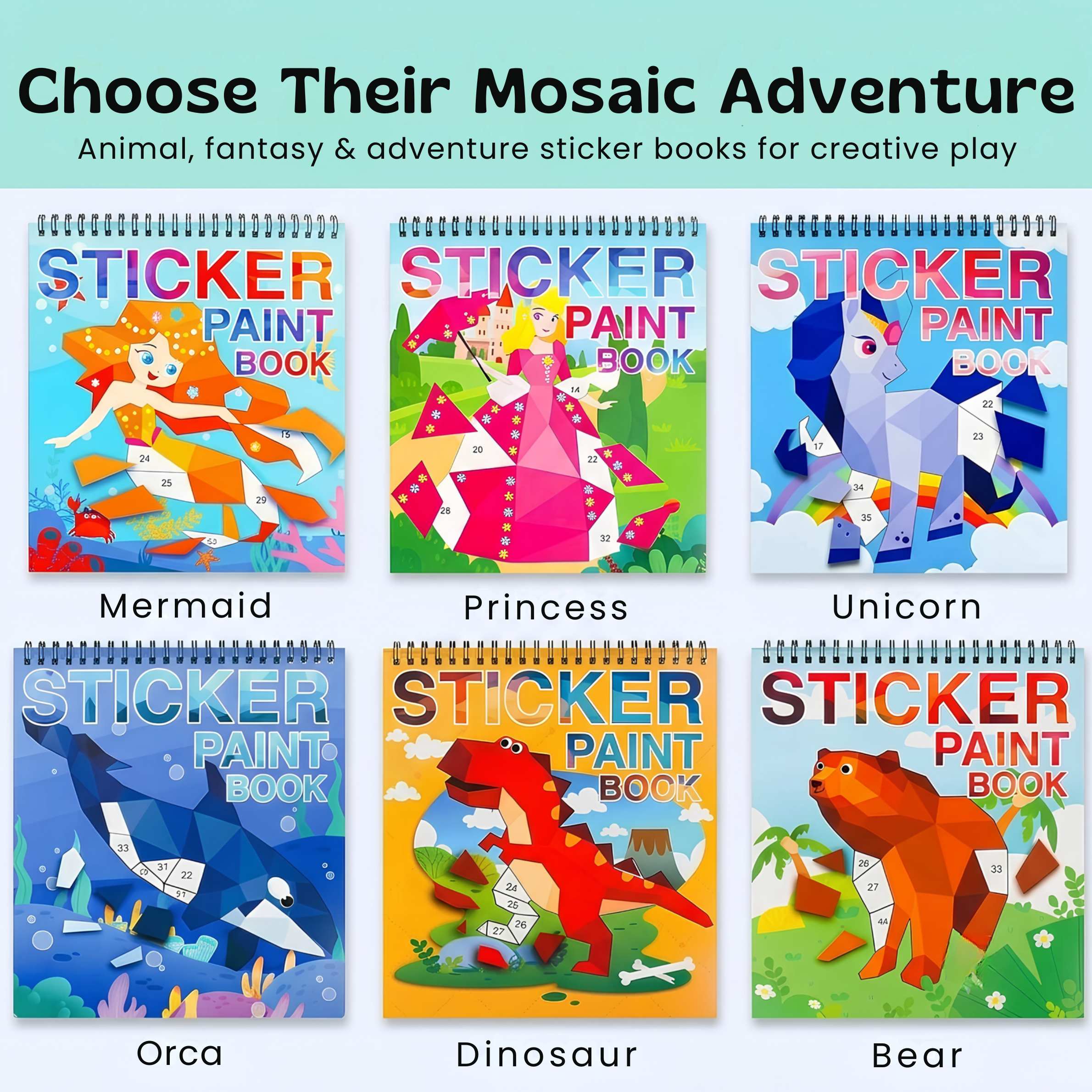 TibaToes™ StickerPaint Number Art Book