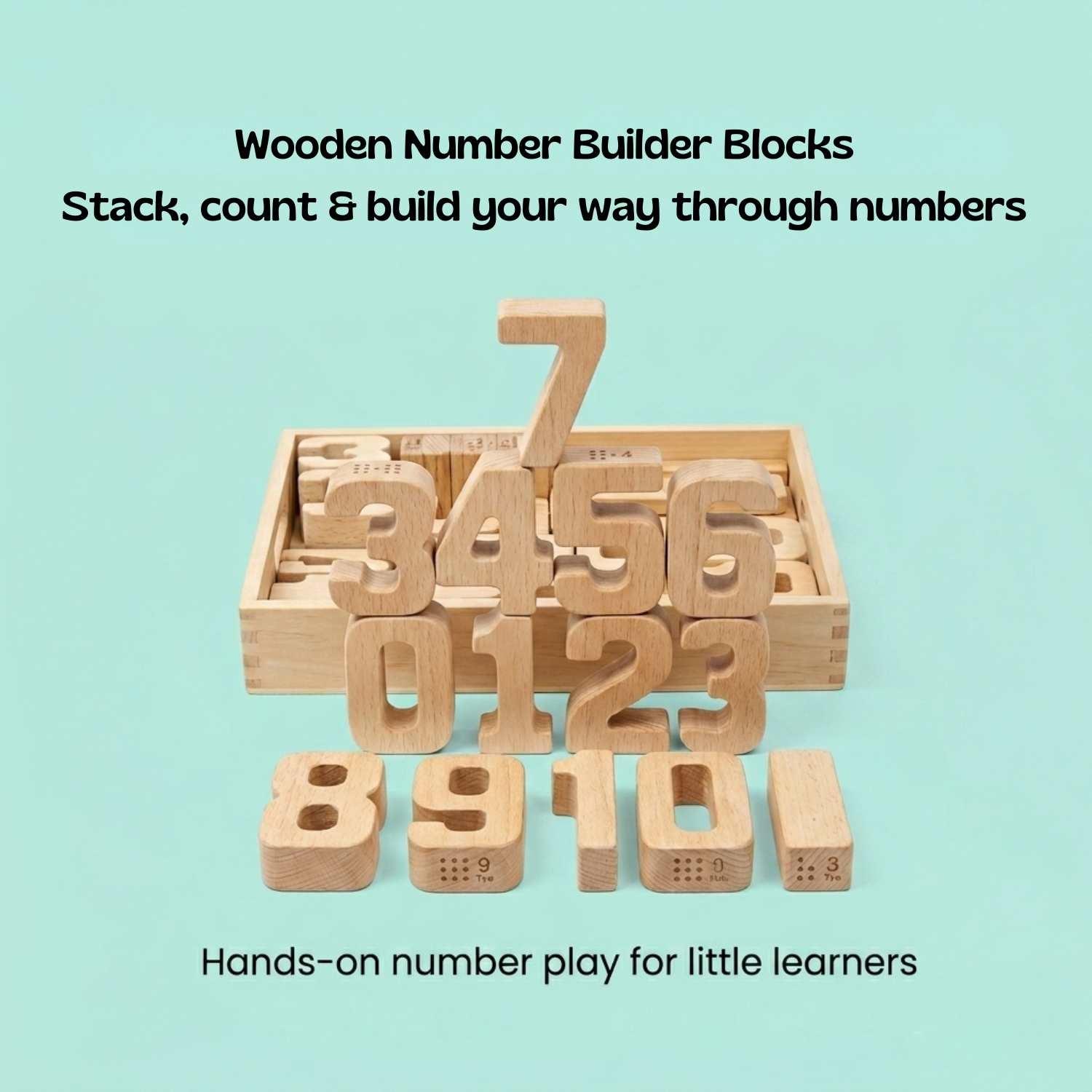 TibaToes™ NumberNest Wooden Counting Blocks