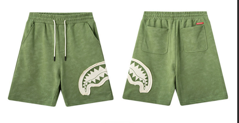SprayGround Shark Patch Shorts green