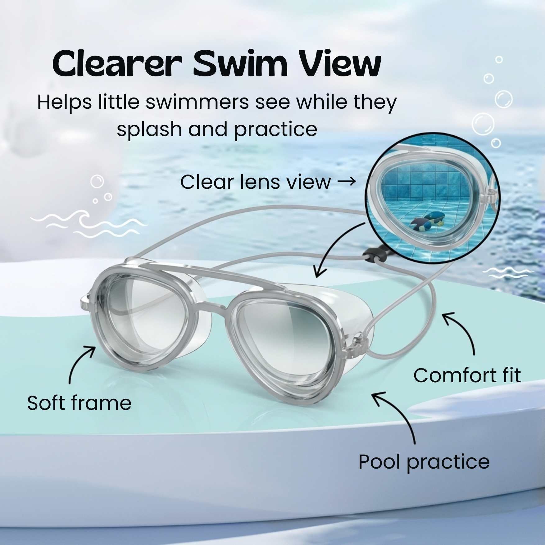 TibaToes™ SplashView Swim Goggles