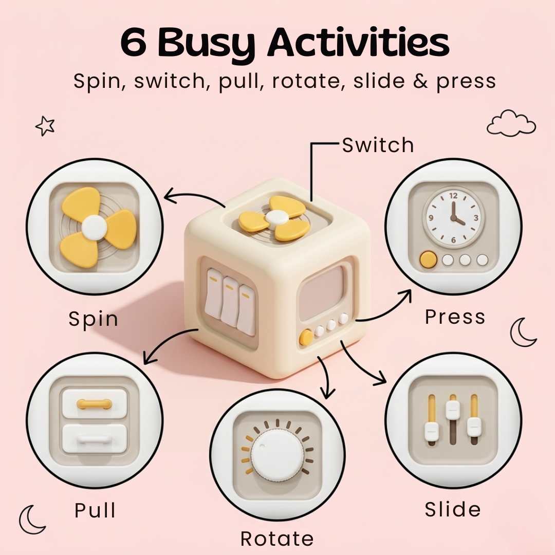 TibaToes™ Montessori Busy Cube
